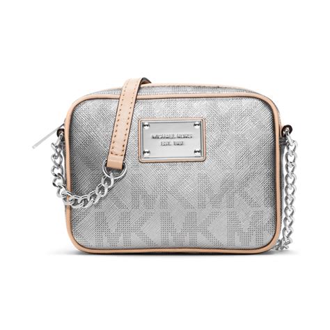 michael kors crossbody silver glitter bags|Michael Kors Crossbody thick strap.